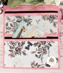 Pocket Project Bag/Finished/Art Gallery Roses/Pink Bind