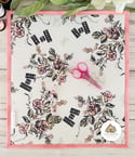 Pocket Project Bag/Finished/Art Gallery Roses/Pink Bind