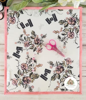 Image of Pocket Project Bag/Finished/Art Gallery Roses/Pink Bind