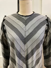 Image 2 of Chevron Bias-Cut Convertible Sleeve Blouse