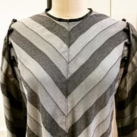 Image 4 of Chevron Bias-Cut Convertible Sleeve Blouse