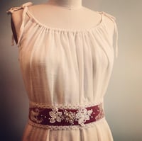 Image 2 of Vasilisa Embellished Crimson & Lace Belt
