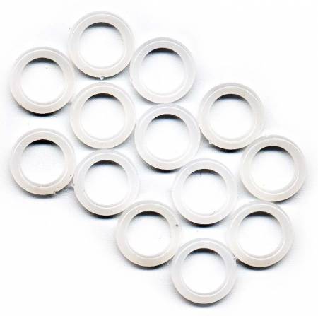 Image of 1" Plastic Bone Rings for Dorset Button Making