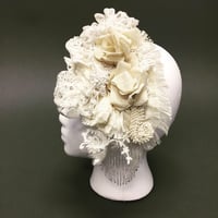 Image 4 of Shades of Pale Lace Floral Headpiece