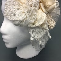 Image 2 of Shades of Pale Lace Floral Headpiece