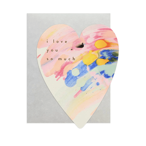 Image of I Love You So Much Heart-Shaped Card