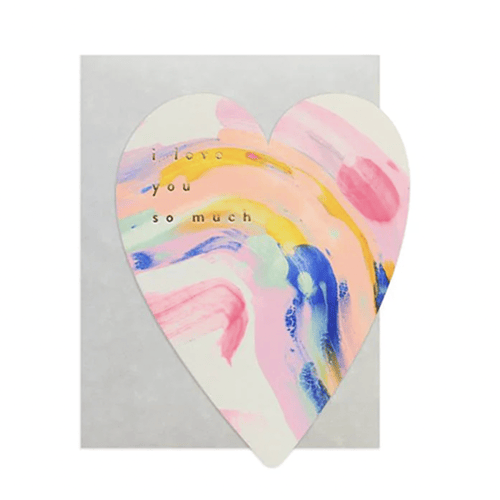 Image of I Love You So Much Heart-Shaped Card