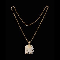 Image 3 of 10 K Gold Good Luck Elephant Pendant