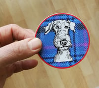 Image 3 of Airedale Plaid Sticker