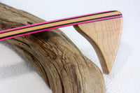 Image 1 of Handmade Backscratcher made out of Spectraply called Pink Lady, Maple wood Accents, Valentine Gift
