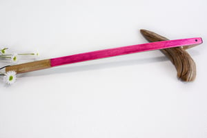 Image of Handmade Backscratcher made out of Spectraply called Pink Lady, Maple wood Accents, Valentine Gift