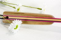 Image 4 of Handmade Backscratcher made out of Spectraply called Pink Lady, Maple wood Accents, Valentine Gift