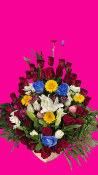 Arreglo de Rosas con Flores | Arrangement of Roses with Flowers