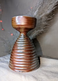 Image 2 of Medium Golden Pink Pillar Candle Holder 