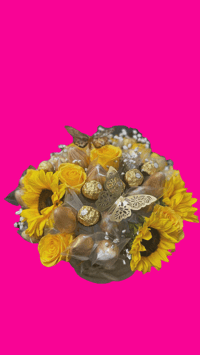 Yellow Arrangment with Chocolates | Arreglo Color Amarillo 