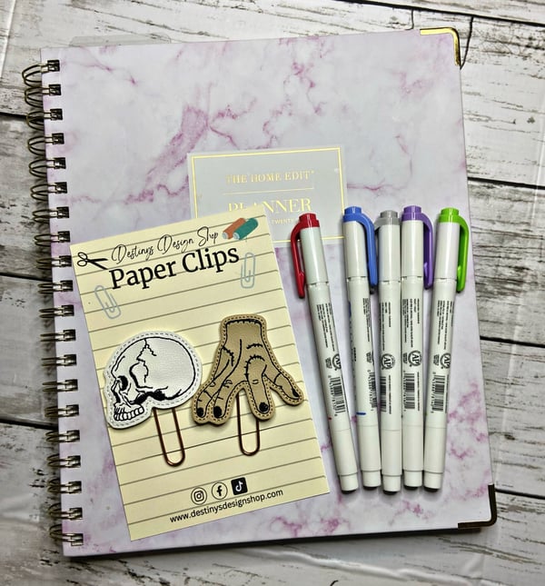 Image of Skull|Creepy Hand| Planner Paper Clips