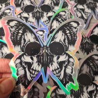 Image 2 of Skullbutterfly hologram sticker