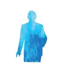 Image 1 of A Man Built out of Blue Acrylic [11"x14" Print]