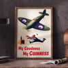 My Goodness My Guinness (Plane) | John Gilroy | 1940 | Vintage Ads | Wall Art Print | Vintage Poster