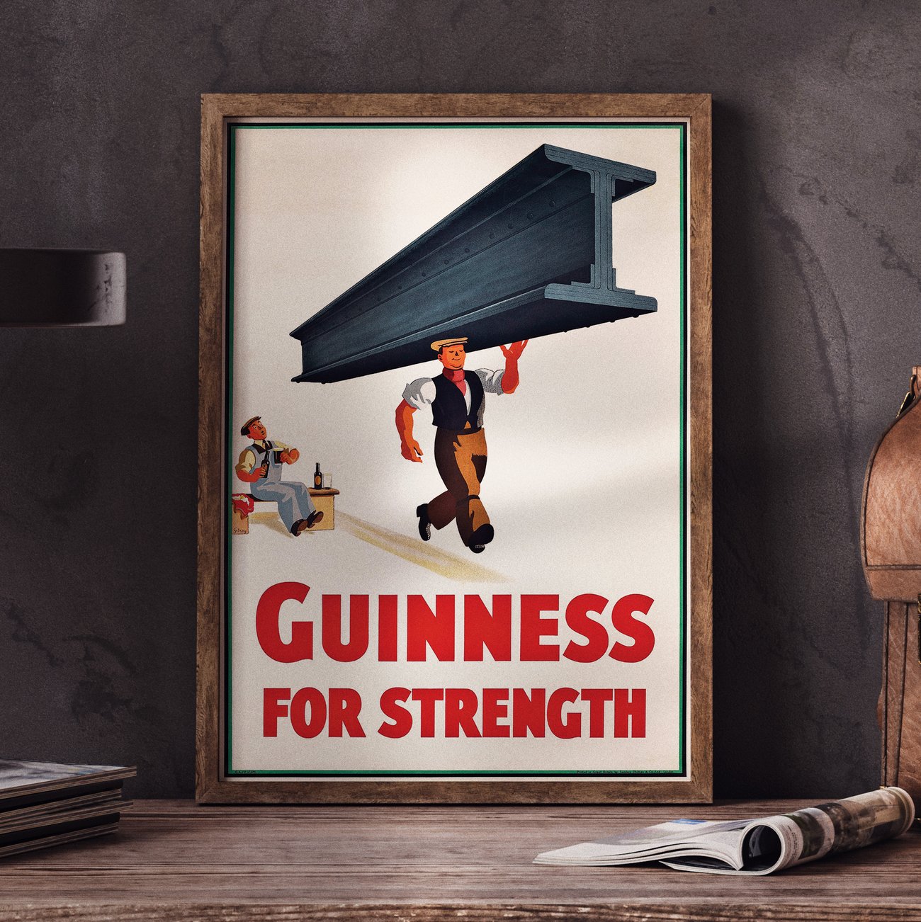 Retro Guinness beer advertisement poster - Guinness for Strength