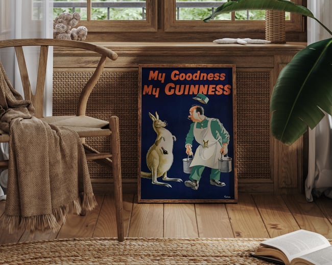 My Goodness My Guinness (Kangaroo) | John Gilroy | 1925 | Vintage Ads | Vintage Poster