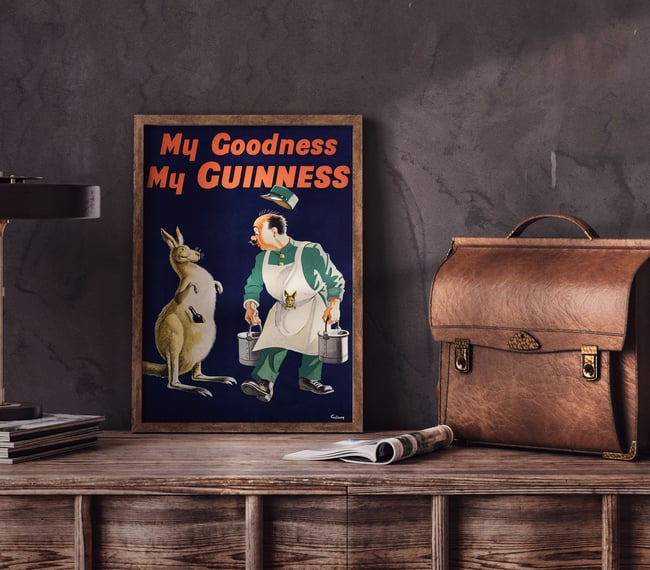 My Goodness My Guinness Kangaroo John Gilroy 1925 Vintage Ads Vintage Poster The 