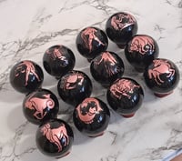 Image 2 of Obsidian Rose Gold Zodiac Spheres