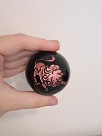 Image 3 of Obsidian Rose Gold Zodiac Spheres