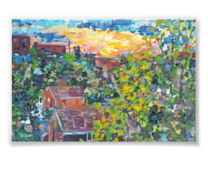 Image of Sunset On Balcony Print