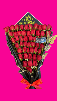 Ramo de Rosas Para La Mujer Mas Hermosa | Bouquet of Red Roses for the most beuatiful women 