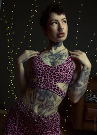 Image 2 of Side Cut Out Top Leo pink