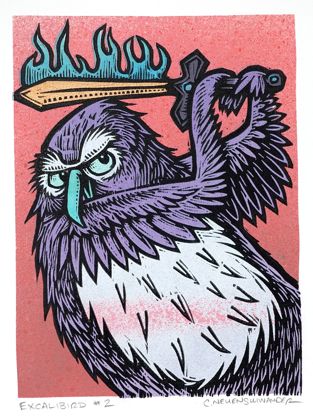 Excalibird Monoprints