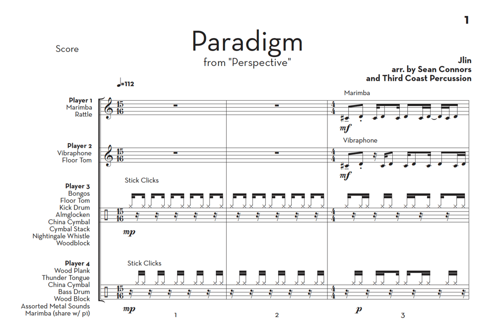 Image of “Paradigm” from “Perspective” - Score and Parts 