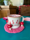 Pink Fairy Ring Mushroom Coasters