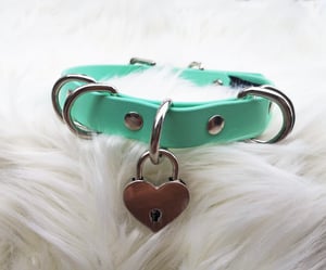 Image of Double D Heart Locket Choker