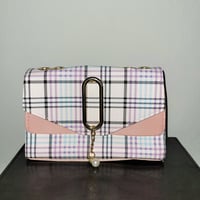 Image 1 of Blush Plaid Handbag 