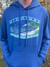 Dune Unisex Tri Blend Hoodie in Bellaire Blue