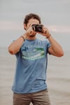 Vintage Style “Dune” Unisex t shirt in Bois Blanc Blue