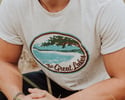 Vintage Style “Great Lakes Oval” Unisex t shirt in Old-Mission Oatmeal