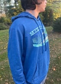 Dune Unisex Tri Blend Hoodie in Bellaire Blue
