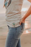 Vintage Style “Great Lakes Oval” Womens t shirt in Old-Mission Oatmeal