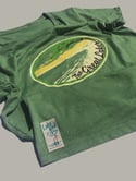 Vintage Style “Great Lakes Oval” Womens t shirt in Ludington-Leaf Green