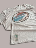 Vintage Style “Great Lakes Oval” Womens t shirt in Old-Mission Oatmeal