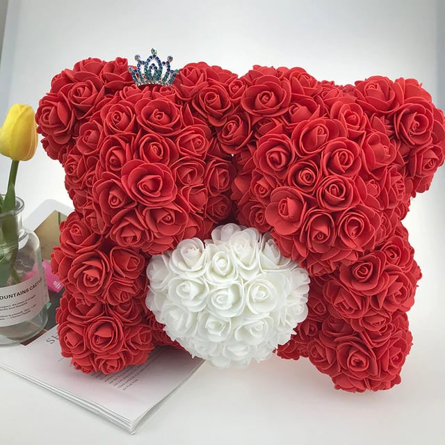 Image of Double Red Rose Bear 