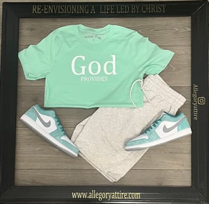 Image of God Provides: Through it all (Mint shirt)