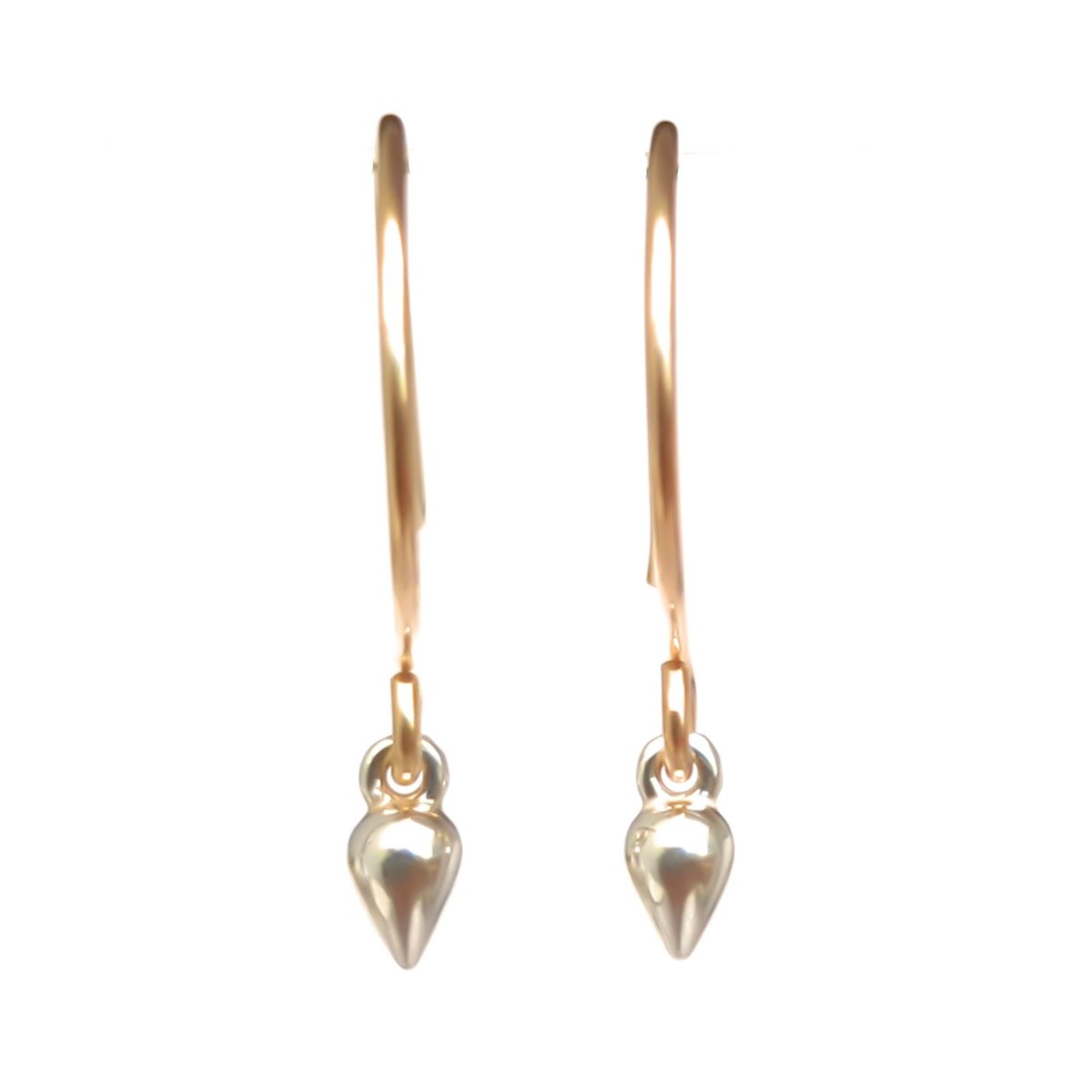 Image of Mixed Metal Spike Earrings