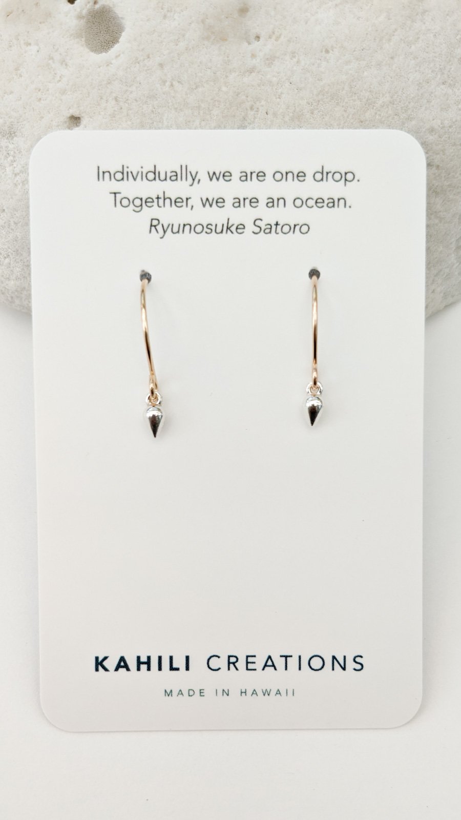 Image of Mixed Metal Spike Earrings