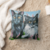 Cat Eyes Throw Pillow
