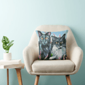 Cat Eyes Throw Pillow