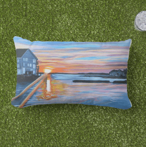 Image of Sunset In Ocean City Throw Pillow
